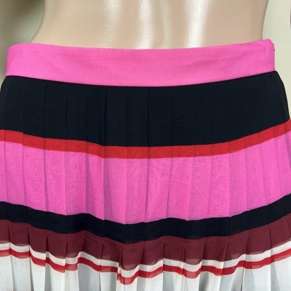 NEW VALENTINO GARAVANI STRIPED SILK MIDI SKIRT - Picture 3 of 13